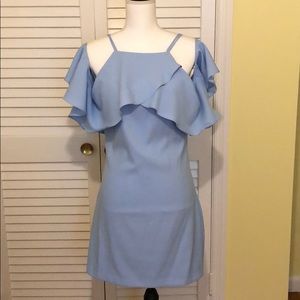 Blue Cold Shoulder Dress by Endless Rose